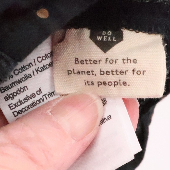 Madewell Polka Dot Ruffle Top Womens Peasant Boho Dark Romantic Office Size L - Picture 9 of 11